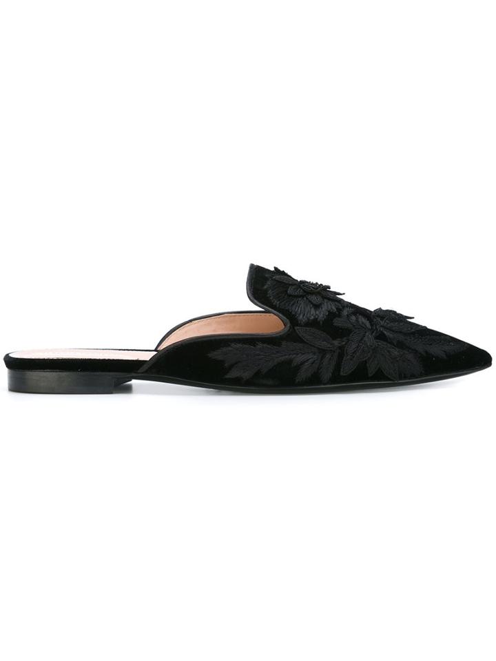 Alberta Ferretti Embellished Flat Mules