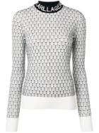 Karl Lagerfeld Slim-fit Logo Sweater - White