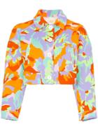 Cap Celeste Jacquard Cropped Jacket - Camo Flower Neon