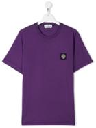 Stone Island Junior Short Sleeved T-shirt - Purple