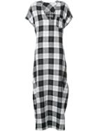 Osklen - Checked Maxi Dress - Women - Cotton - M, Black, Cotton