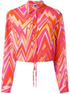 M Missoni Geometric Print Shirt, Women's, Size: 44, Silk