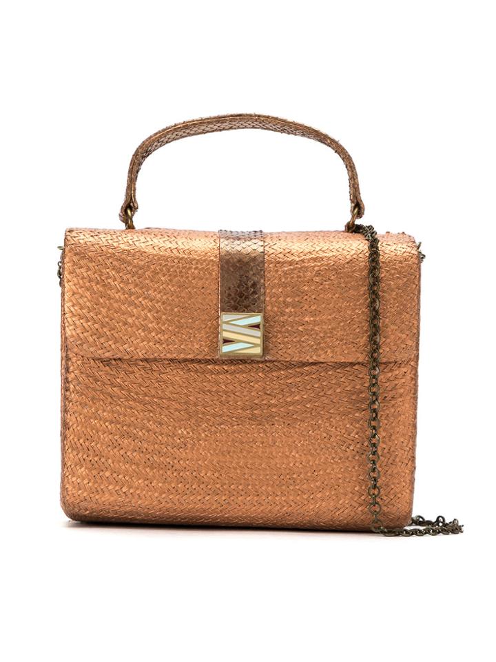 Serpui Straw 'riabun' Bag - Nude & Neutrals