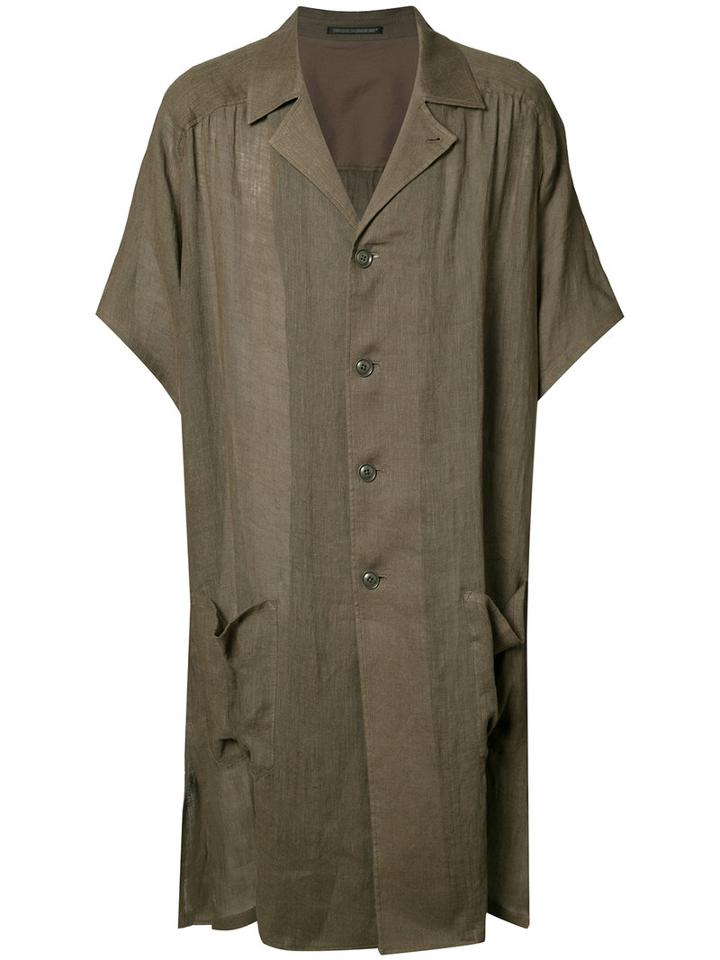 Yohji Yamamoto - Raglan Dress - Men - Linen/flax - 3, Brown, Linen/flax