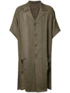 Yohji Yamamoto - Raglan Dress - Men - Linen/flax - 3, Brown, Linen/flax