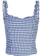 Reformation Havana Gingham Top - Blue