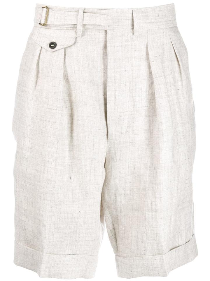 Lardini Straight-leg Shorts - Neutrals