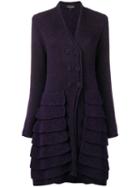 Giorgio Armani Pre-owned 1990's Layered Cardi-coat - Purple