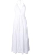 Charo Ruiz Plunge Fluid Maxi Dress - White