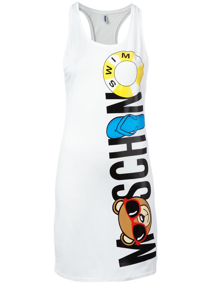 Moschino - Swim Beach Dress - Women - Cotton/spandex/elastane - Xs, White, Cotton/spandex/elastane