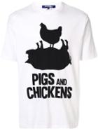 Junya Watanabe Man Pigs And Chickens T-shirt - White