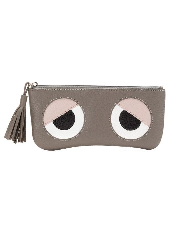 Sarah Chofakian Leather Pouch - Grey