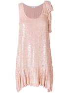 P.a.r.o.s.h. Sequined Shift Dress - Pink & Purple