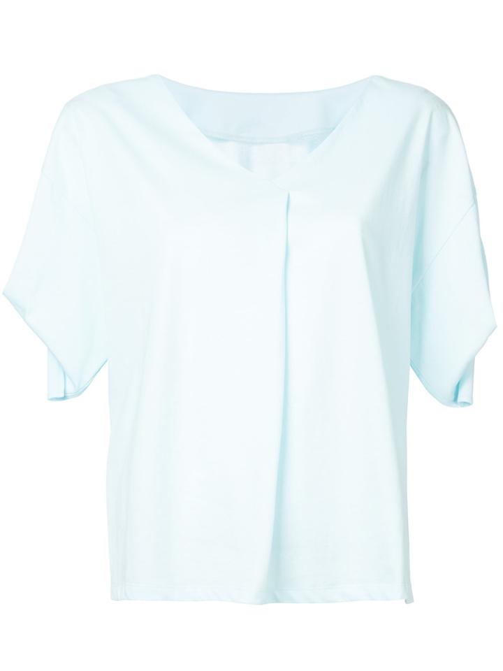 Guild Prime Draped-sleeve V-neck T-shirt - Blue