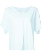 Guild Prime Draped-sleeve V-neck T-shirt - Blue
