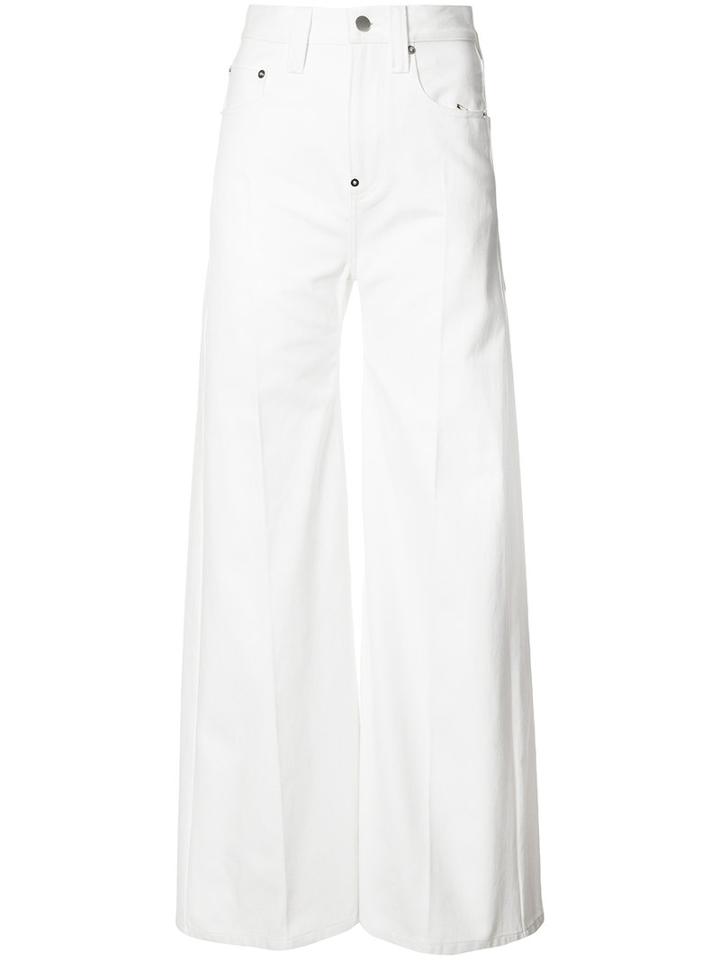 Calvin Klein Palazzo Pants, Women's, Size: 38, White, Cotton