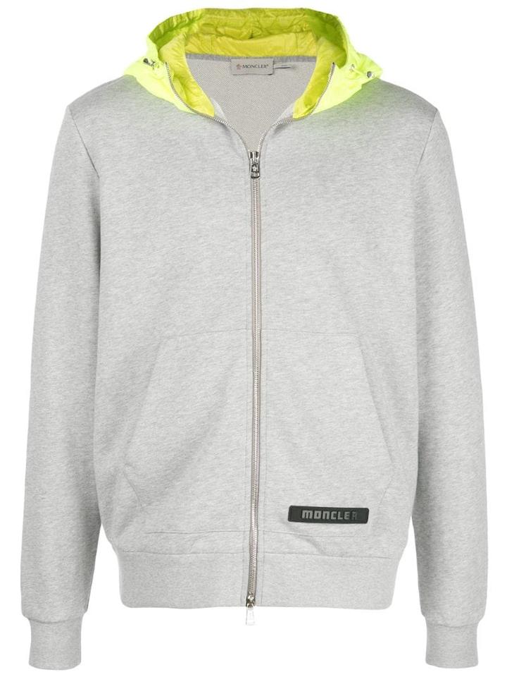 Moncler Two-tone Zipped Hoodie - Grey