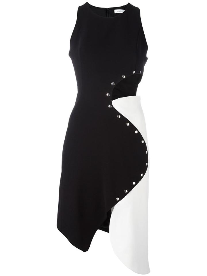 Mugler Bicolour Dress - Black