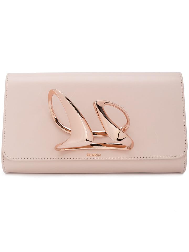 Perrin Paris - Perrin Paris X Zaha Hadid Mobi Clutch - Women - Lamb Skin - One Size, Pink/purple, Lamb Skin