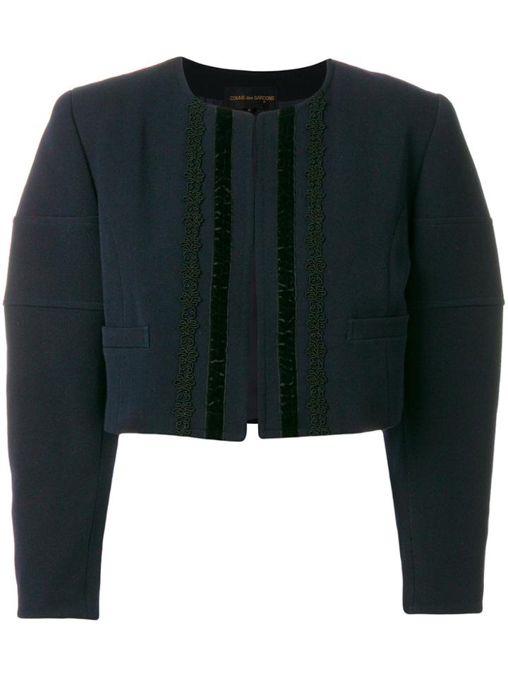 Comme Des Garçons Vintage 1989 Cropped Princess Line Jacket - Blue