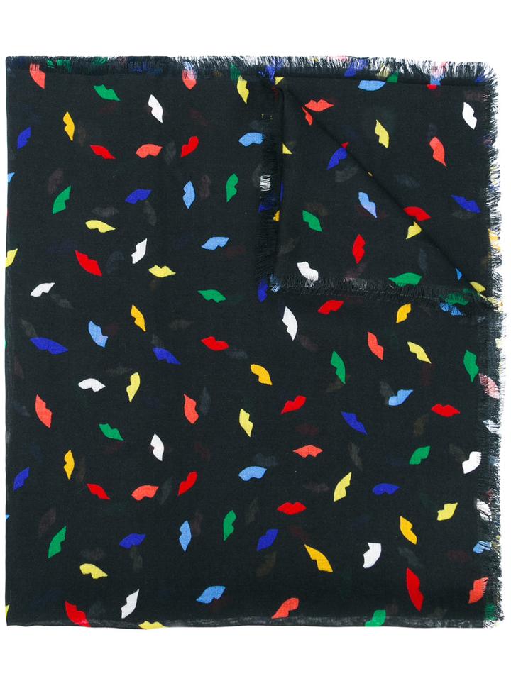 Sonia By Sonia Rykiel Printed Scarf, Women's, Black, Viscose/modal