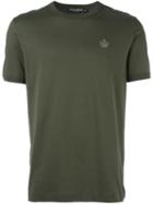 Dolce & Gabbana Embroidered Crown T-shirt, Men's, Size: 52, Green, Cotton