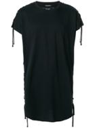 Balmain Lace-up Detail T-shirt - Black