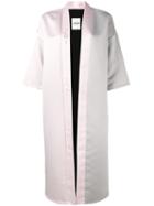Outlaw Moscow - Logo Embroidered Cross-robe - Women - Cotton/polyester/artificial Leather - M, Women's, Pink/purple, Cotton/polyester/artificial Leather