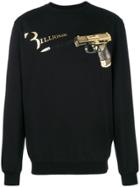 Billionaire Gun Print Sweatshirt - Black