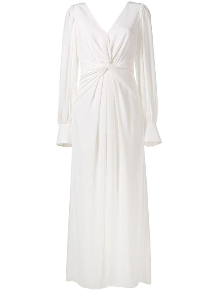 Self-portrait Front Knot Detail Dress - White