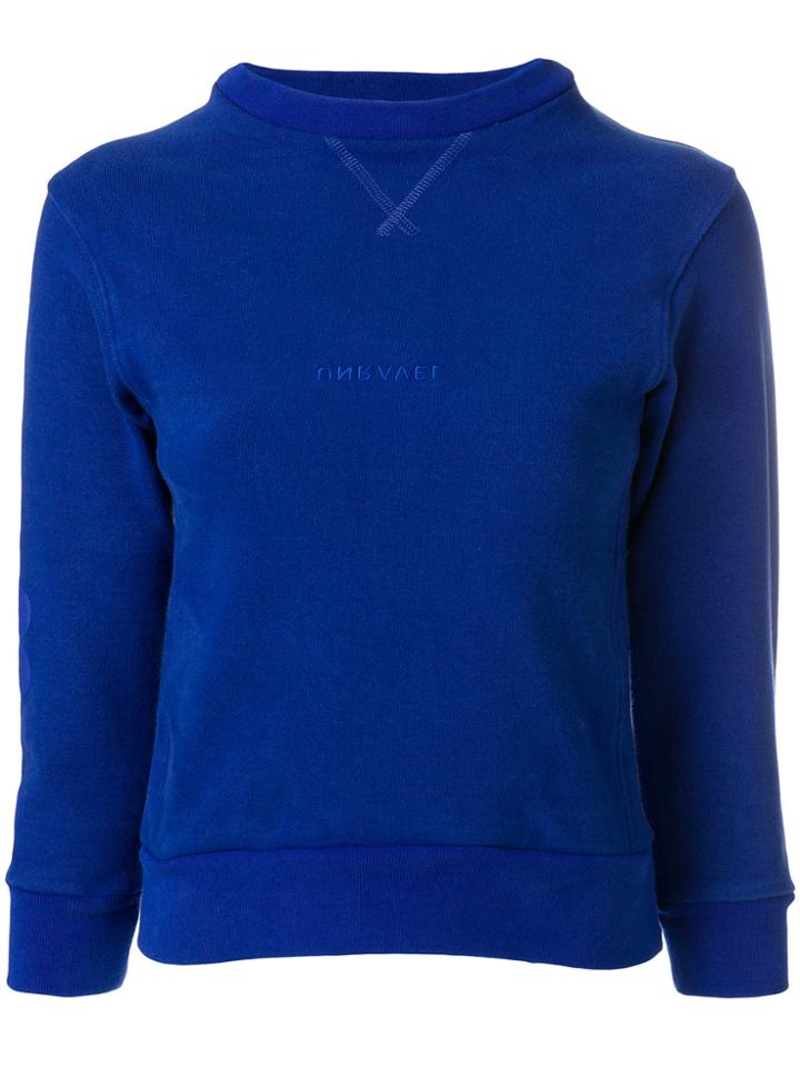 Unravel Project Cropped Sweatshirt - Blue