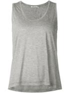 T By Alexander Wang - Scoop Neck Tank Top - Women - Viscose - S, Grey, Viscose