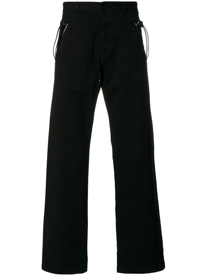 Maison Margiela - Statement Zip Trousers - Men - Cotton/spandex/elastane - 46, Black, Cotton/spandex/elastane