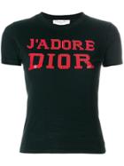 Christian Dior Vintage J'adore Print T-shirt - Black