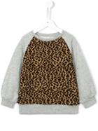 Bellerose Kids Cheetah Print Sweatshirt, Toddler Girl's, Size: 4 Yrs, Grey