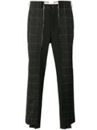 Comme Des Garçons Homme Plus Check Panel Trousers, Men's, Size: Medium, Black, Wool