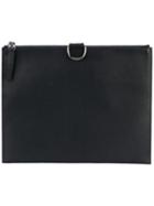 D-ring Zipped Pouch - Men - Calf Leather - One Size, Black, Calf Leather, Maison Margiela
