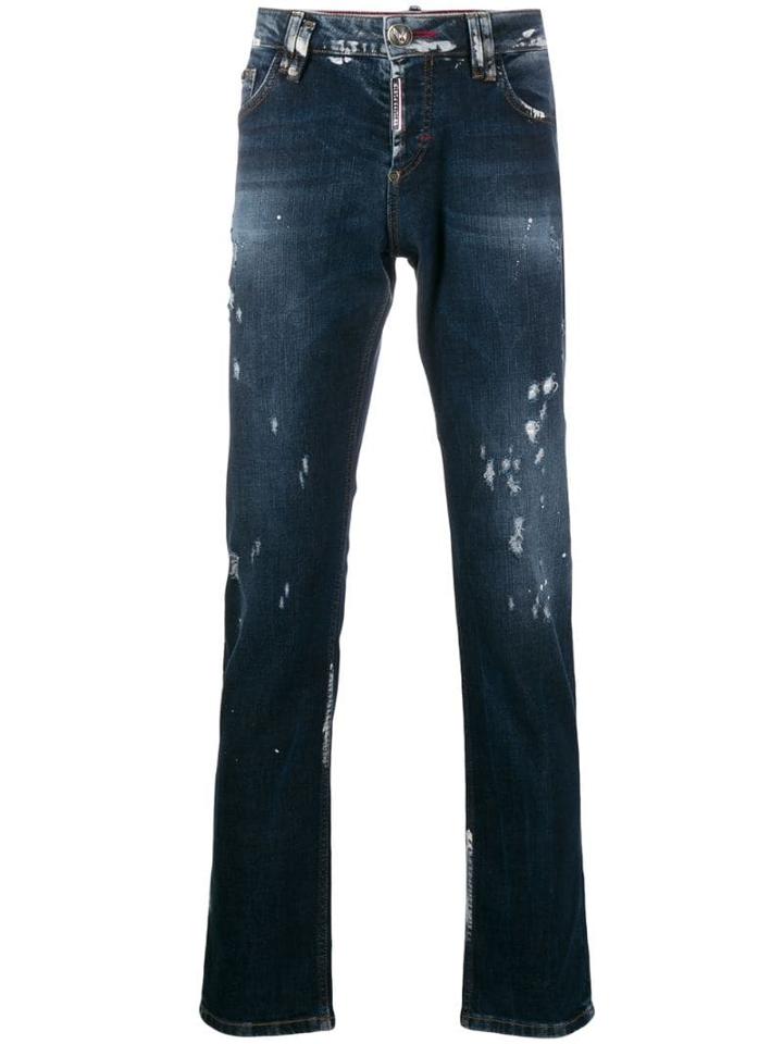 Philipp Plein Statement Straight Supreme Jeans - Blue