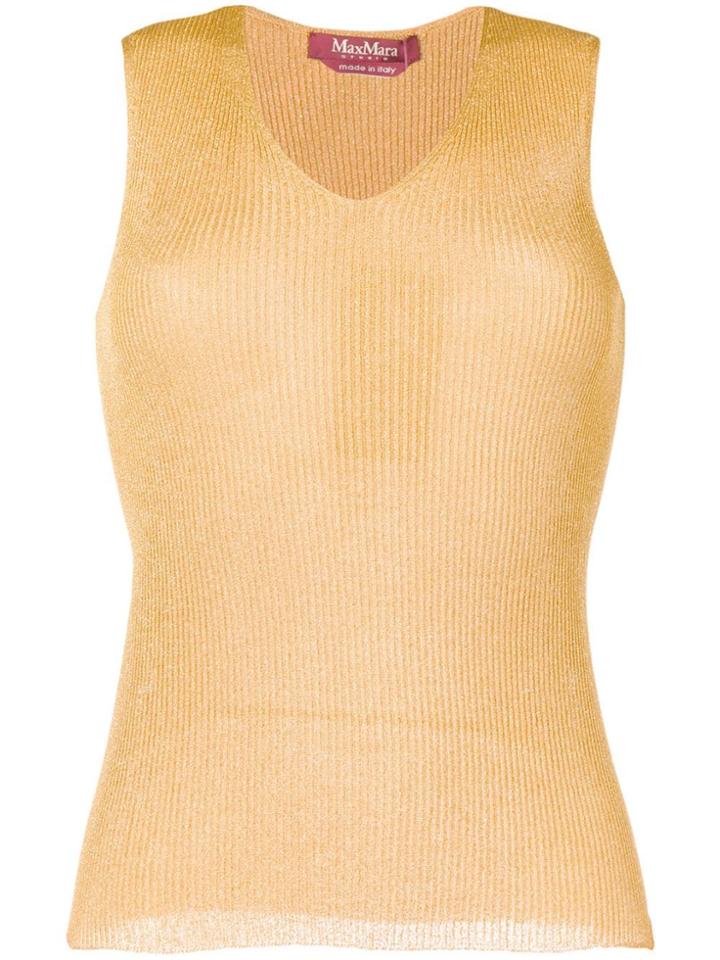 Max Mara Studio Gerico Knit Top - Gold