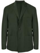 Caban Boxy Fit Buttoned Blazer - Green