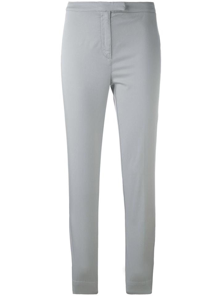 Eleventy Slit Hem Slim-fit Trousers - Grey