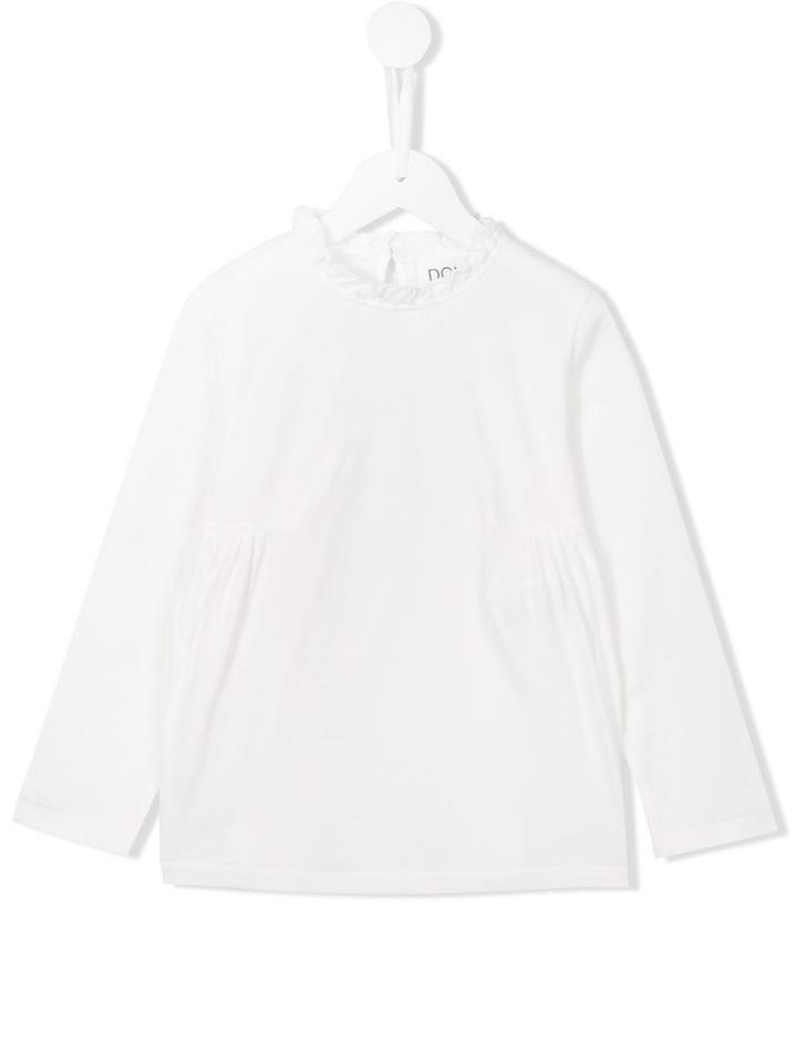 Douuod Kids Long Sleeve Top, Toddler Girl's, Size: 2 Yrs, White