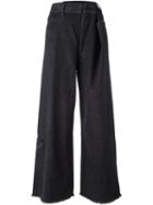 Marc Jacobs Folded Waistband Jeans, Women's, Size: Medium, Black, Cotton