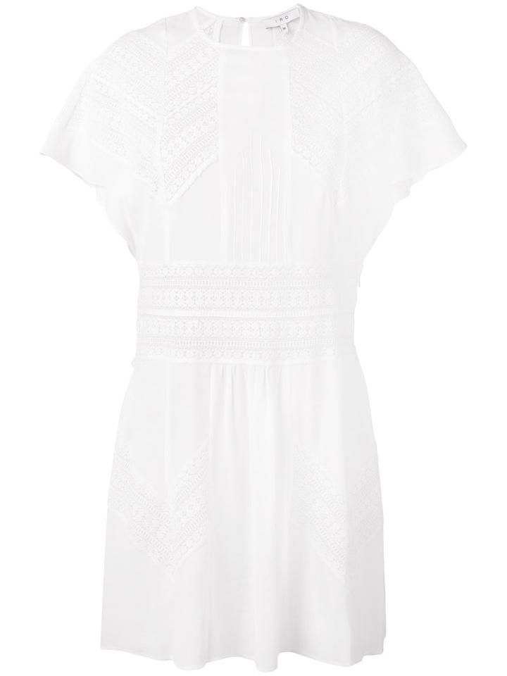 Iro Embroidered Beach Dress, Women's, Size: 38, White, Polyester/rayon