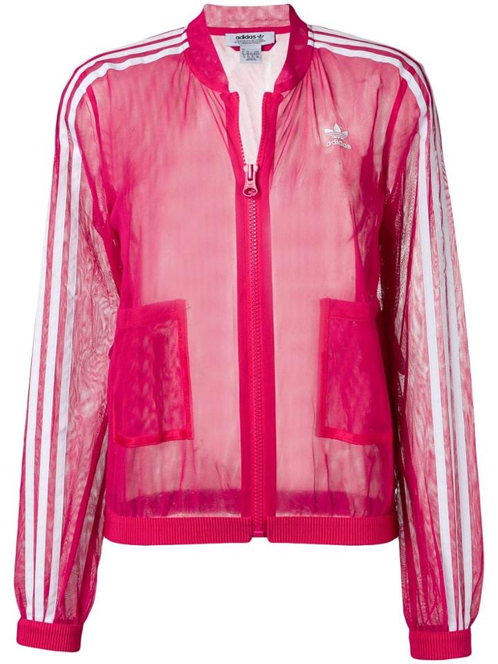 Adidas Cropped Sports Style Jacket - Pink