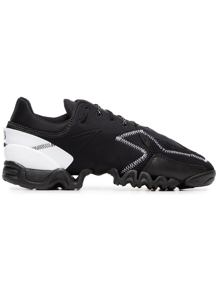 Y-3 Black Ekika Stitch Detail Sneakers