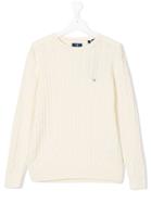 Gant Kids Cable Knit Sweater - Nude & Neutrals