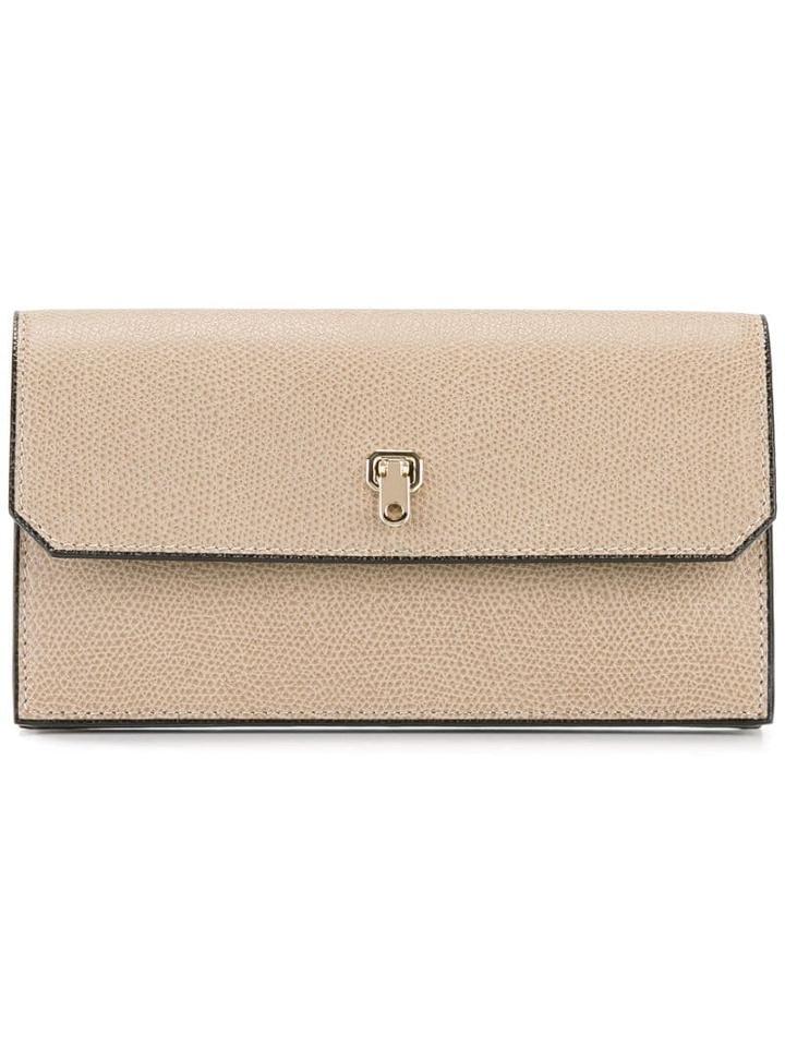 Valextra Brere Continental Wallet - Neutrals