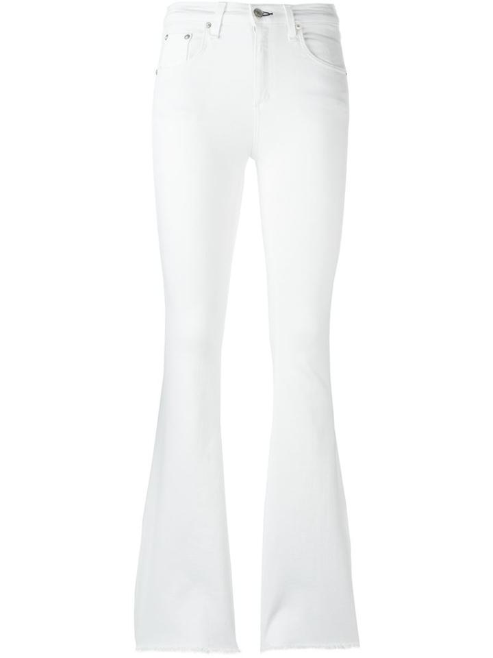 Rag & Bone /jean Flared Jeans, Women's, Size: 29, White, Cotton/polyester/spandex/elastane/tencel