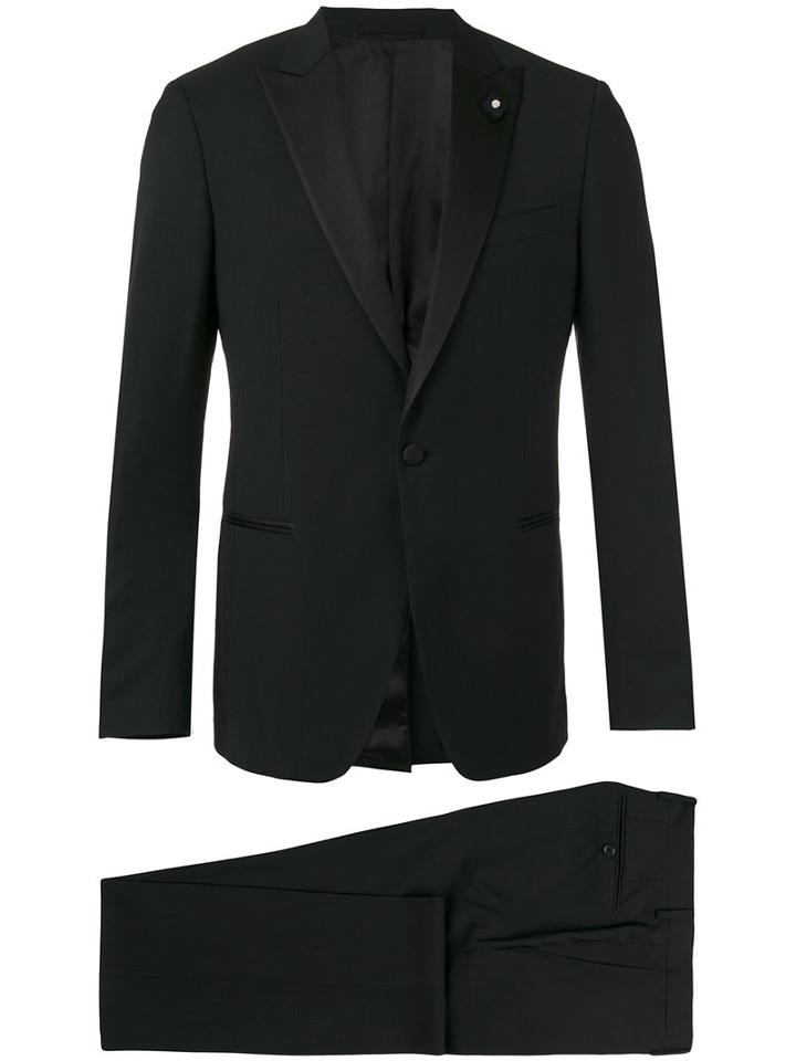 Lardini - Single Button Suit - Men - Silk/cotton/polyester/wool - 54, Black, Silk/cotton/polyester/wool